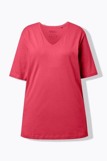 Plus size veliki brojevi Majica V izrez Basic za punije