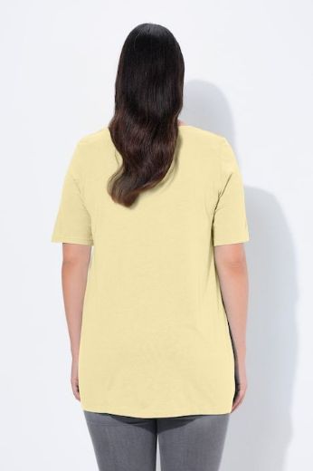 Plus size veliki brojevi Majica s naborima duži model za punije