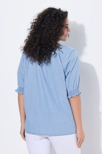 Plus size veliki brojevi Bluza kratkih rukava traper izgleda za punije