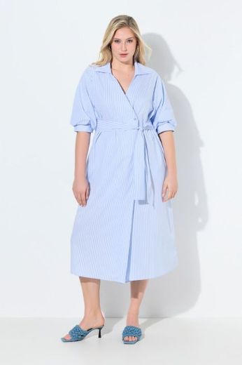 Plus size veliki brojevi Haljina maxi 3/5 rukava šireg kroja za punije