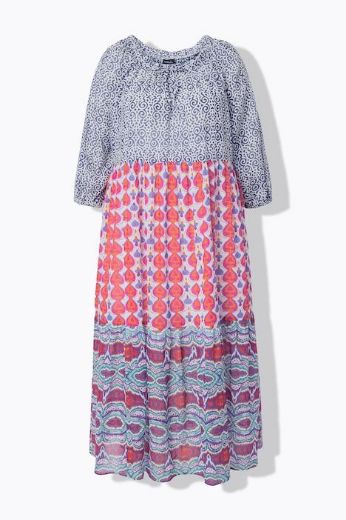 Plus size veliki brojevi Haljina maxi 3/4 rukava A kroja za punije