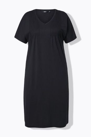 Plus size veliki brojevi Haljina kratkih rukava V ovratnika za punije