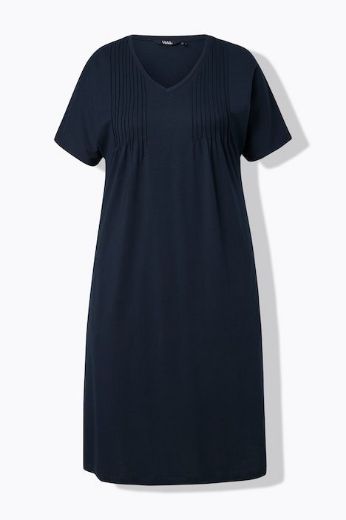 Plus size veliki brojevi Haljina kratkih rukava V ovratnika za punije